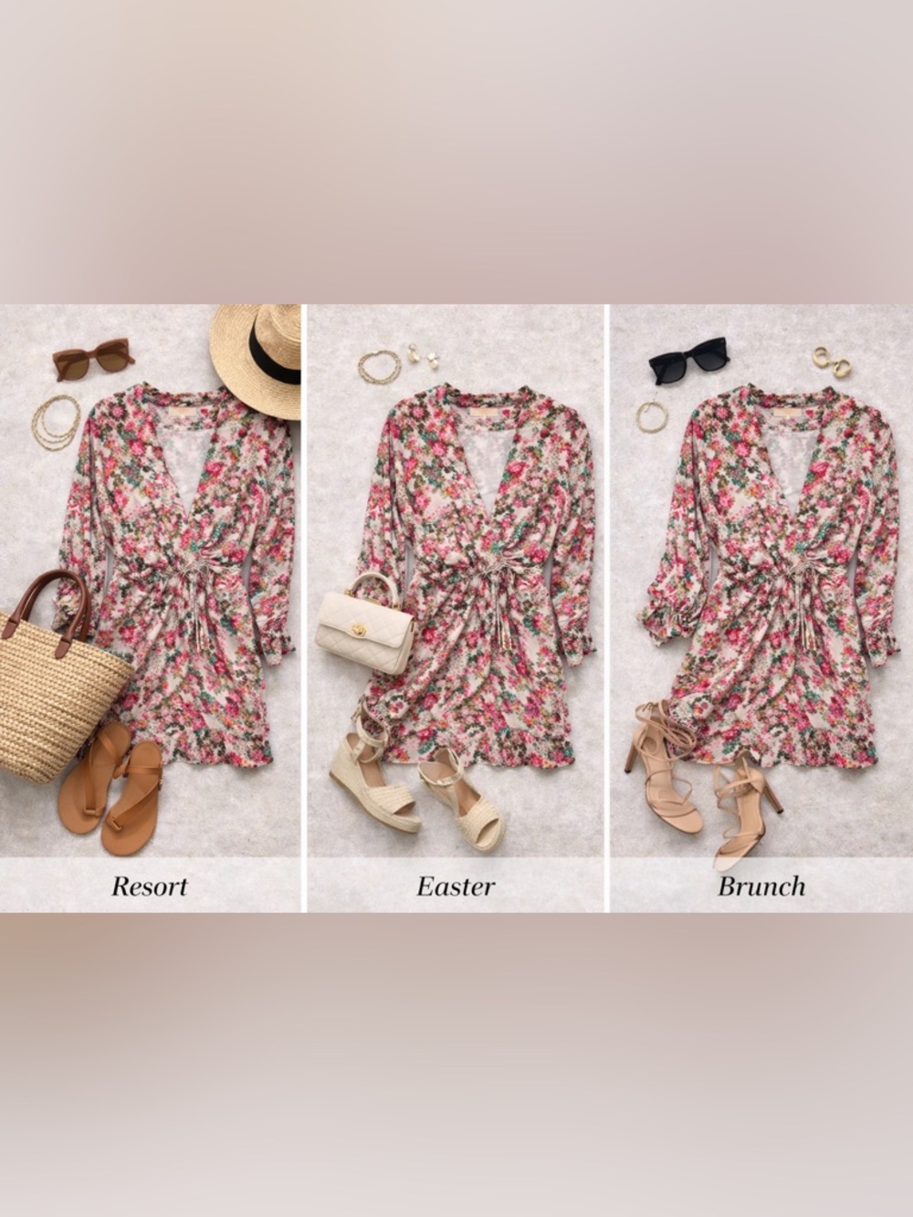 Rococo Sand Floral Mini Dress